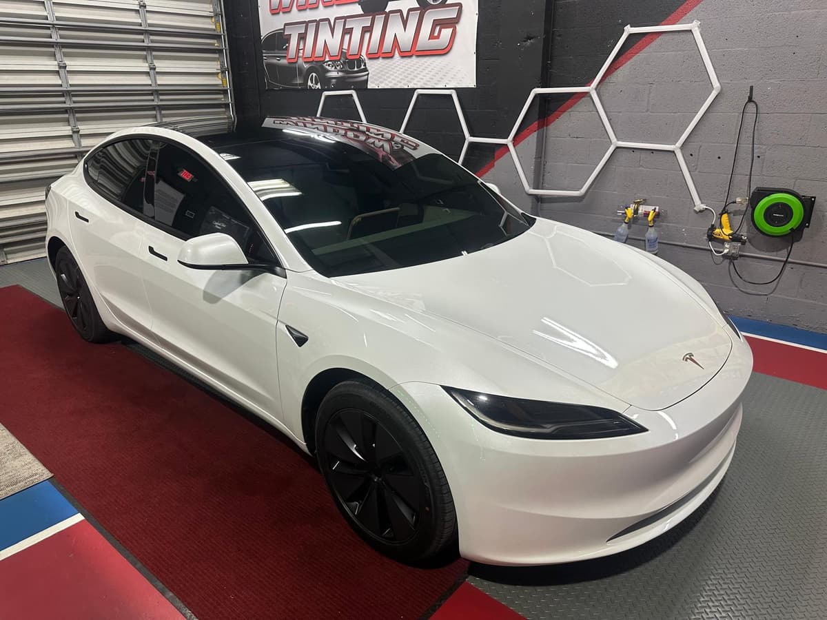 Tesla Model 3 ceramic window tint in Miami at ConfortTint Miami